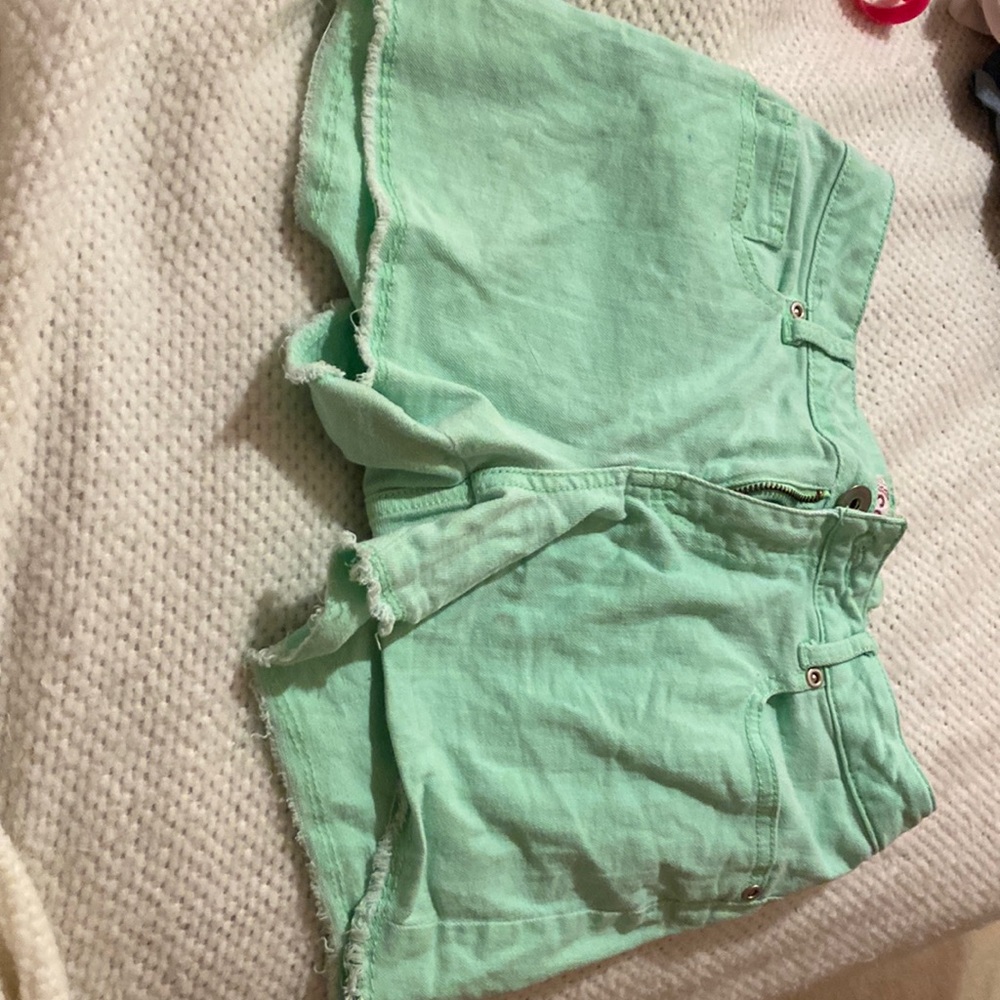 So brand, green kids size 16 shorts.